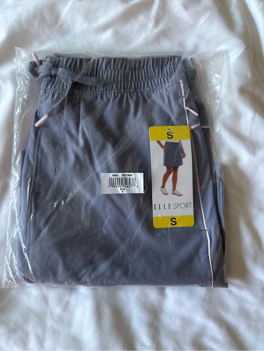 ELLE SPORT Gray Athletic Skort with Pink Trim